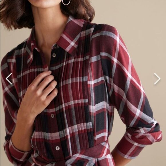 Soft Surroundings Gayle Tartan Plaid Belted Maxi Dress NWT Petite and Plus Sizes - Picture 5 of 6